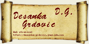 Desanka Grdović vizit kartica